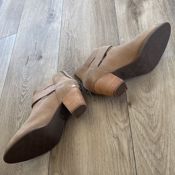 Vionic Nude Tan Bootie Heels - Picture 8 of 9